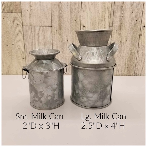 Mini Metal Milk Can Bundle Home Decor - Picture 3 of 3